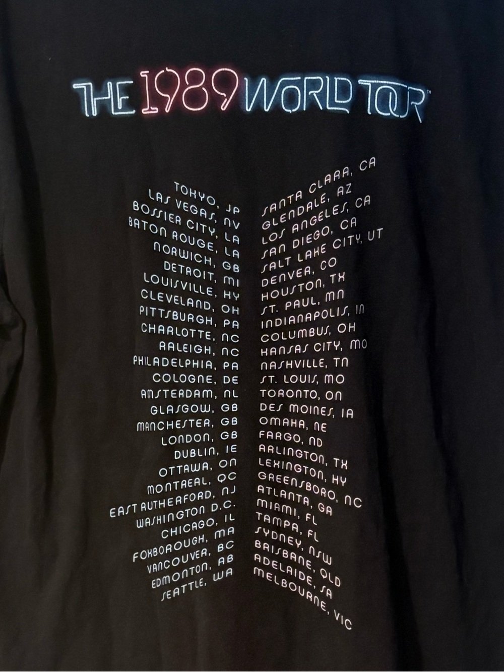 taylor swift 1989 world tour concert tee shirt merch